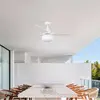 Deckenventilator mit Licht Outwood, weiß, DC, leise, Ø150cm