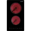CATA TD 3002 BK, Schwarz, Integriert, 29 cm, Keramik, Glas, 2 Zone(n)