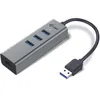 i-tec USB 3.0 Metal 3-Port HUB mit Gigabit RJ45 LAN Adapter