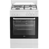 Beko FBS63031WCS, Freistehender Herd, Weiß, Drehregler, Weiß, Vorderse...