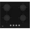 Beko HILG64221S, Schwarz, Integriert, 60 cm, Gaskochfeld, Glas, 4 Zone...