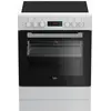 Beko FBE67300WCS, Freistehender Herd, Weiß, Drehregler, Weiß, Vorderse...