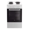 Beko FSS56000GW, Freistehender Herd, Schwarz, Weiß, Drehregler, Metall...
