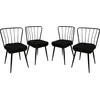 Homitis Skye Decor, Y ld z 943 V4, Stuhlset (4 Stück), Schwarz, 100 % ...