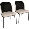 MENZZO Skye Decor, Dore 145 V2, Stuhlset (2 Stück), Schwarz, 100 % MET...