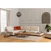 MENZZO Hanah Home, Ecksofa Beige, 193 x 313 cm, 80 cm hoch | Buchenhol...