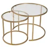 Skye Decor Couchtisch 100% TEMPERED GLASS & METAL, 60 cm - 42 cm (2 Pi...