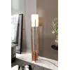 Opviq, Hochwertige Stehlampe aus Craft-Papier & MDF, Walnuss, 135 cm h...