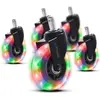 Trust GXT701 LED Gel Chair Wheels, Gaming Stuhl, Schwarz
