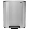 Brabantia Bo Pedal Bin 2 x 30 Liter Edelstahl Fingerprint Proof