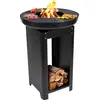 alpina 3-in-1 Feuerstelle und Grillplatte - Gartenkamin 61 x 90 cm - m...