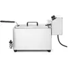 Hendi Fritteuse mit Ablasshahn 10 l 400V 6600W, Fritteuse, Silber