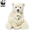 WWF Plüschtier Eisbärmutter mit Baby (28cm) Kuscheltier Stofftier