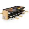 PRINCESS Raclette, 8 Raclettepfännchen, 1300 W, Tischgrill Holz Design...