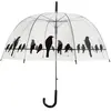 Esschert Design, Damen, Regenschirm, Vögel, Schwarz