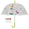 esschert design Stockregenschirm PIY Regenschirm Dschungel zum selbst ...