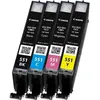 Canon CLI-551 BK/C/M/Y Tinte Multipack, Standardertrag, Schwarz, Cyan,...
