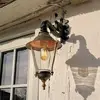 Hoorn - Außenwandleuchte, Fassung unten, grün