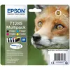 Epson Fox T1285 Fuchs DURABrite Ultra Multipack 4 Farben Tinte, Schwar...