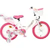 Volare Unicorn Kinderfahrrad - Mädchen - 16 Zoll - Weiss