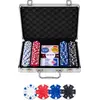 Zestaw do pokera 200  etonów dice chips z walizk  i kartami