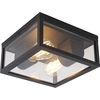 QAZQA Charlois, 2 Glühbirne(n), E27, IP44, Schwarz, Transparent