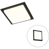 Moderne Deckenleuchte Schwarzes Quadrat inkl  LED IP44 Lys
