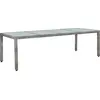 vidaXL 11-tlg. Garten-Essgruppe mit Kissen Poly-Rattan Grau