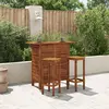vidaXL Bartisch und Stuhl-Set 3-tlg. Akazienholz Massiv