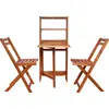 vidaXL 3-tlg. Bistro-Set Klappbar Massivholz Akazie