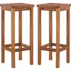 Barhocker 2er-Set aus Akazienholz Natur massiv