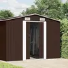 vidaXL Gerätehaus 257x392x181 cm Metall Braun