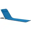vidaXL Klappbare Strandmatte 2 Stk. Stahl und Stoff Blau