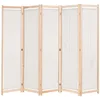 vidaXL Raumteiler 5-teiliger Raumteiler Creme 200 x 170 x 4 cm Stoff, ...