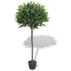 Kunstbaum Künstlicher Lorbeerbaum mit Topf 125 cm Grün, vidaXL, Höhe 1...