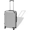 vidaXL Vierteiliges Hartschalen-Trolley-Set Silber