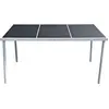 vidaXL Gartentisch 150x90x74 cm Schwarz Stahl