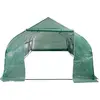 vidaXL Polytunnel Gewächshaus Begehbar & Mobil Stahlrahmen 18 m²