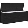 vidaXL Garden-Auflagenbox Schwarz 150x50x60 cm Poly Rattan