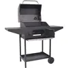 vidaXL Holzkohlegrill Smoker mit Ablage Schwarz