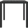 vidaXL Gartentisch Schwarz 80x80x74 cm Aluminium und WPC