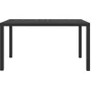 vidaXL Gartentisch Schwarz 150x90x74 cm Aluminium und WPC