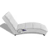 vidaXL Massage-Chaiselongue Weiß Kunstleder