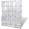 vidaXL, Kleiderschrank, Zamison (18 Fächer) (146 x 37 x 180.50 cm)