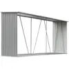 vidaXL Brennholzlager aus verzinktem Stahl 330x84x152 cm Grau