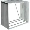 vidaXL Brennholzlager Verzinkter Stahl 163 x 83 x 154 cm Grau