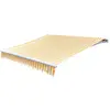 vidaXL Ersatzstoff für Markise Gelb und Weiß 330x245 cm Polyester