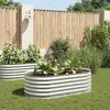 vidaXL Garten-Hochbeet 160x80x44 cm Verzinkter Stahl Silbern