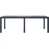 vidaXL Gartentisch Anthrazit 220x90x72 cm Kunststoff Rattan-Optik