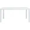 vidaXL Gartentisch Weiß 150x90x72 cm Kunststoff Rattan-Optik